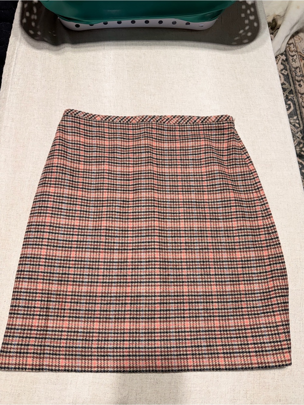Talbots Pink Plaid Pencil Skirt